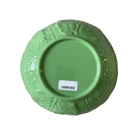 NEW Primrose Vintage Green Cabbage Leaf Melamine Salad Serving Bowl 10" Embossed - Picture 5 of 12